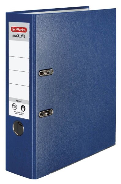 herlitz maX.file protect Ordner blau Kunststoff 8,0 cm DIN A4, 1 St.
