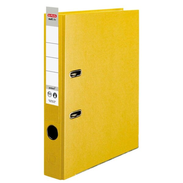 herlitz maX.file protect Ordner gelb Kunststoff 5,0 cm DIN A4, 1 St.
