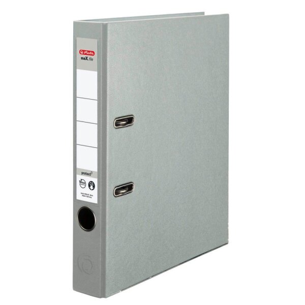 herlitz maX.file protect Ordner grau Kunststoff 5,0 cm DIN A4, 1 St.