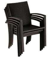 BEST Gartenstuhl mit Armlehnen Samoa coffee, 1 St.  (...