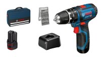BOSCH Professional GSB 12V-15 Akku-Schlagbohrschrauber-Set 12,0 V, mit 2 Akkus