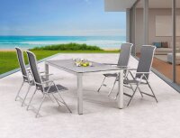 BEST Gartenstuhl mit Armlehnen Palermo grau, 1 St.  ( 47152085 )