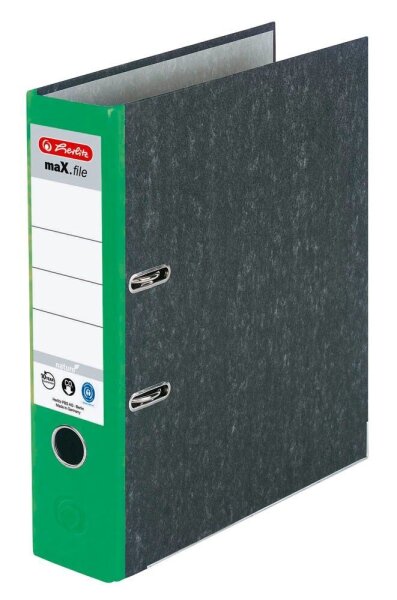 herlitz maX.file nature Ordner grün marmoriert Karton 8,0 cm DIN A4, 1 St.