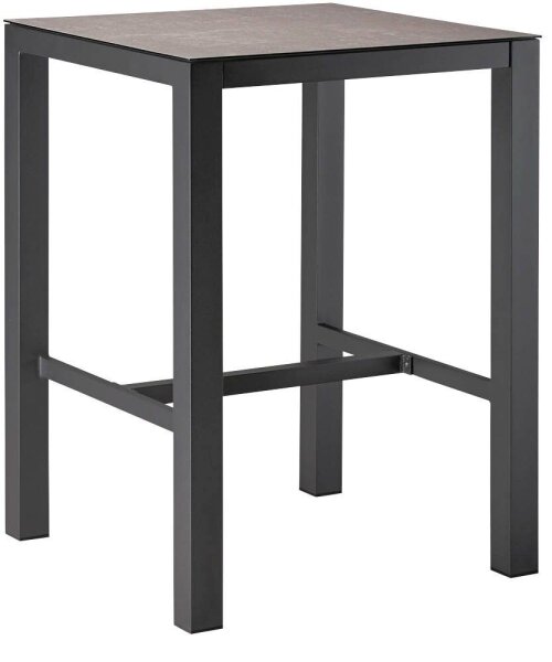 barths Gartentisch Paros anthrazit quadratisch 80,0 x 80,0 x 109,5 cm