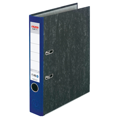 herlitz maX.file nature Ordner blau marmoriert Karton 5,0 cm DIN A4, 1 St.