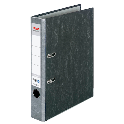 herlitz maX.file nature Ordner grau marmoriert Karton 5,0 cm DIN A4, 1 St.