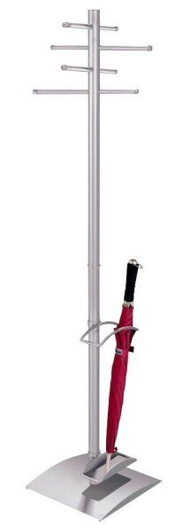 Kerkmann Kleiderständer Ästhet 30621114 silber Metall 8 Haken 37,0 x 180,0 cm, 1 St.