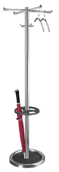 Kerkmann Kleiderständer Roma 30622914 silber Metall 8 Haken 50,0 x 170,0 cm, 1 St.
