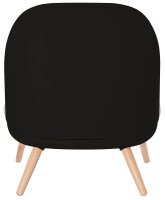 meet powered by PAPERFLOW Sessel COCOON schwarz buche Kunststoff 70,0 x 65,5 x 75,5 cm, 1 St.
