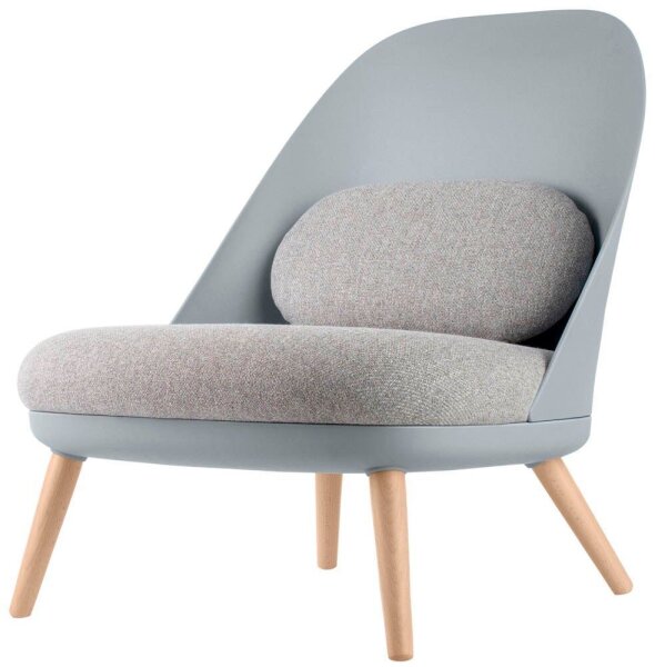 meet powered by PAPERFLOW Sessel COCOON grau buche Kunststoff 70,0 x 65,5 x 75,5 cm, 1 St.