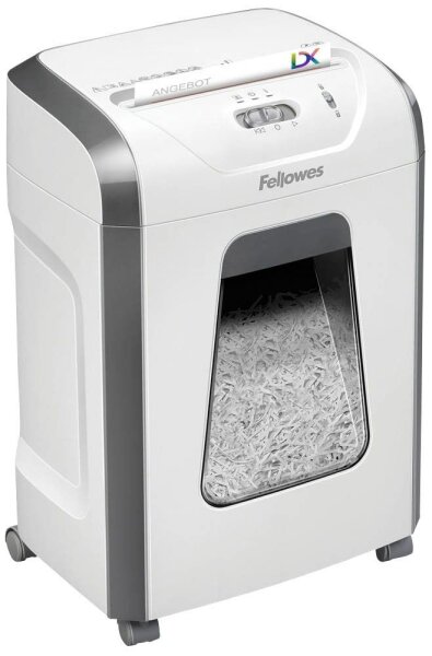 Fellowes Powershred 15C Aktenvernichter mit Partikelschnitt P-4, 4 x 40 mm, bis 15 Blatt, weiß