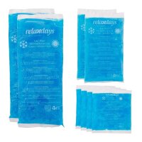 relaxdays Kühlpad-Set 8er 10026303_0 blau, 1 Set
