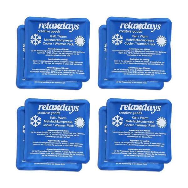 relaxdays Kühlpads 10045232_0 blau 11,0 x 11,0 cm, 8 St.  ( 10045232_0 )