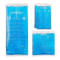 relaxdays Kühlpad-Set 4er 10039565_0 blau, 1 Set