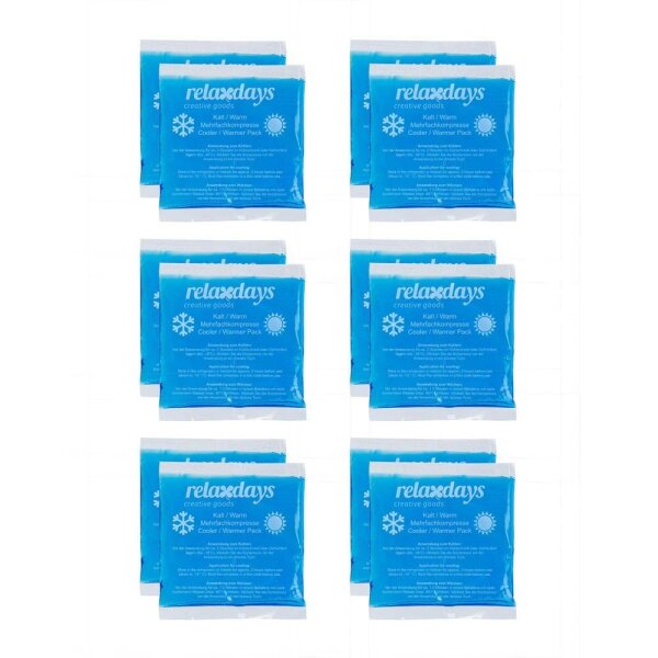 relaxdays Kühlpads Quadrat 10045251_0 blau 14,0 x 13,0 cm, 12 St.  ( 10045251_0 )