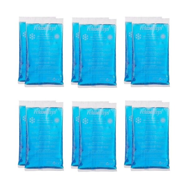 relaxdays Kühlpads Rechteck 10039564_0 blau 15,0 x 8,0 cm, 12 St.
