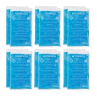 relaxdays Kühlpads Rechteck 10039564_0 blau 15,0 x 8,0 cm, 12 St.