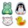 relaxdays Kühlpads Tiermotive 10046750_0 transparent, 4 St.