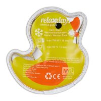 relaxdays Kühlpads Ente 10046696_1419 transparent 10,5 x 9,5 cm, 4 St.