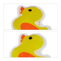 relaxdays Kühlpads Ente 10046696_1419 transparent 10,5 x 9,5 cm, 4 St.