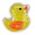 relaxdays Kühlpads Ente 10046696_1419 transparent 10,5 x 9,5 cm, 4 St.