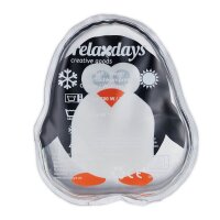 relaxdays Kühlpads Pinguin 10046696_998 transparent 9,0 x 11,0 cm, 4 St.