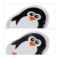 relaxdays Kühlpads Pinguin 10046696_998 transparent 9,0 x 11,0 cm, 4 St.