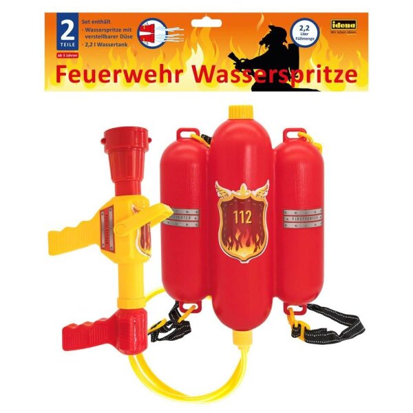 Idena Wasserpistole Feuerwehr  rot, 1 St.