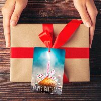 LUMA Geschenkanhänger mehrfarbig Happy Birthday mit Kerze, 10 St.