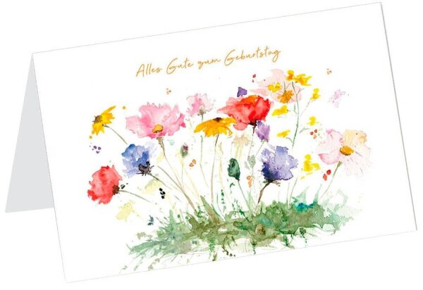 LUMA Geburtstagskarte Blumenwiese LU2534 DIN B6, 1 St.