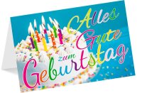 LUMA Geburtstagskarte Torte bunt LU1832 DIN B6, 1 St.