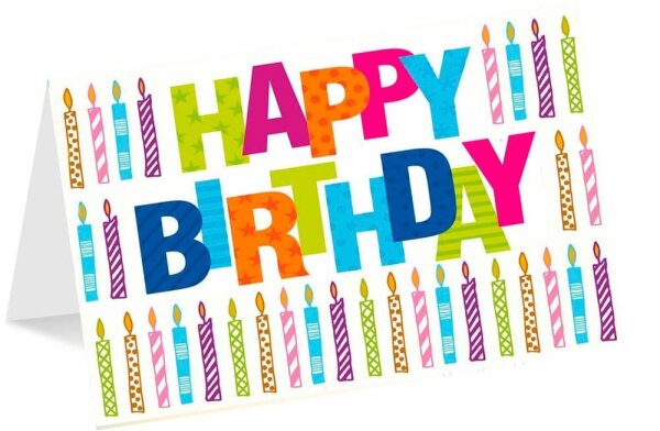 LUMA Geburtstagskarte HAPPY BIRTHDAY LU1974 DIN B6, 1 St.