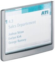 DURABLE Türschild CLICK SIGN Kunststoff grau 14,9 x10,55 cm, 1 St.