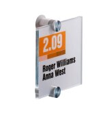 DURABLE Türschild CRYSTAL SIGN Acryl transparent 10,5 x 10,5 cm, 1 St.