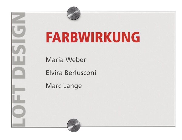 DURABLE Türschild CRYSTAL SIGN Acryl transparent DIN A6, 1 St.