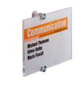 DURABLE Türschild CRYSTAL SIGN Acryl transparent DIN A5, 1 St.