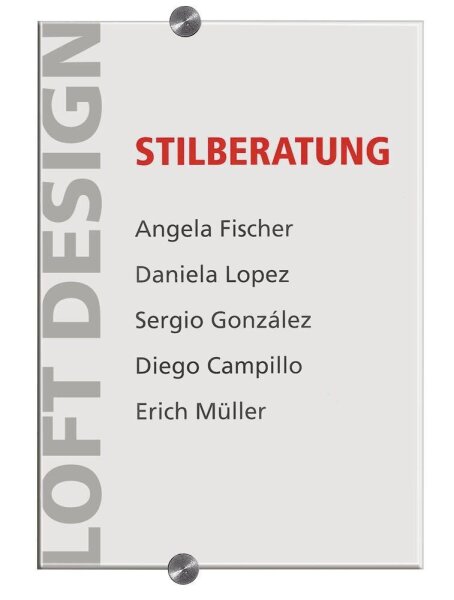 DURABLE Türschild CRYSTAL SIGN Acryl transparent DIN A4, 1 St.