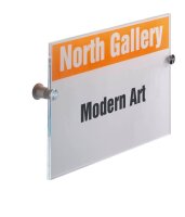 DURABLE Türschild CRYSTAL SIGN Acryl transparent DIN A4, 1 St.