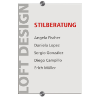 DURABLE Türschild CRYSTAL SIGN Acryl transparent DIN A4, 1 St.
