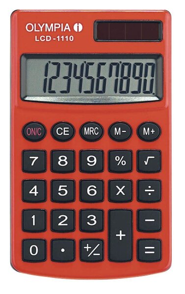 OLYMPIA LCD-1110 Taschenrechner rot