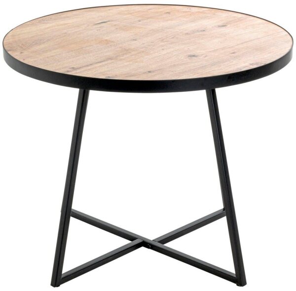 HAKU Möbel Beistelltisch rund MDF-Platte bergen-eiche 60,0 x 60,0 x 48,0 cm, 1 St.