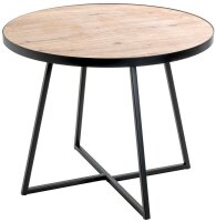 HAKU Möbel Beistelltisch rund MDF-Platte bergen-eiche 60,0 x 60,0 x 48,0 cm, 1 St.