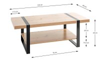 HAKU Möbel Couchtisch rechteckig Spanplatte eiche...