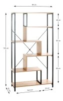 HAKU Möbel Beistellregal bergen-eiche 84,0 x 35,0 x...