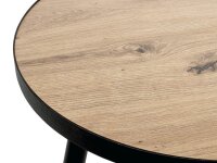 HAKU Möbel Beistelltisch rund MDF-Platte bergen-eiche 50,0 x 50,0 x 52,0 cm, 1 St.