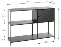 HAKU Möbel Bücherregal schwarz 100,0 x 30,0 x...