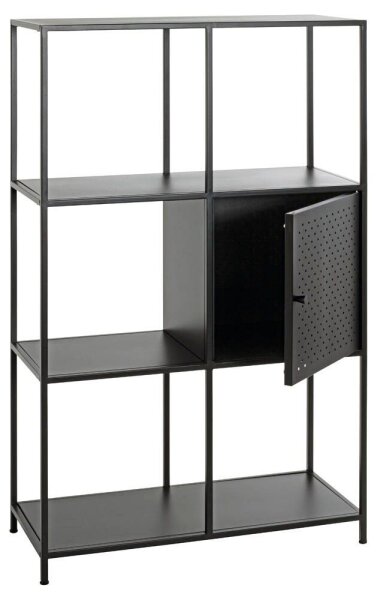 HAKU Möbel Bücherregal schwarz 80,0 x 37,0 x 134,0 cm, 1 St.