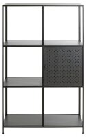 HAKU Möbel Bücherregal schwarz 80,0 x 37,0 x 134,0 cm, 1 St.