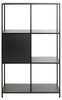 HAKU Möbel Bücherregal schwarz 80,0 x 37,0 x 134,0 cm, 1 St.