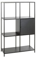 HAKU Möbel Bücherregal schwarz 80,0 x 37,0 x 134,0 cm, 1 St.